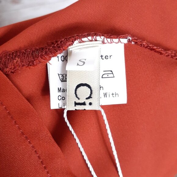 Cinnie Womens Dress S Plunge Tie Back Burnt Orange 161 - Picture 3 of 4